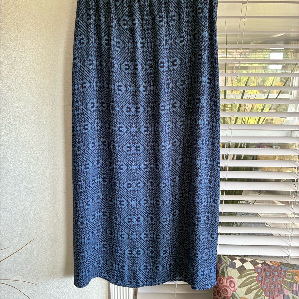 Eight Sixty Blue Patterned Maxi Skirt